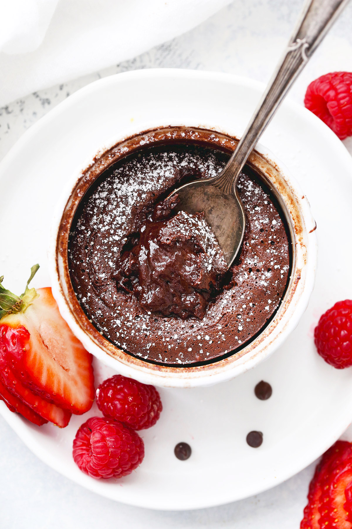 Plant based chocolate lava cake